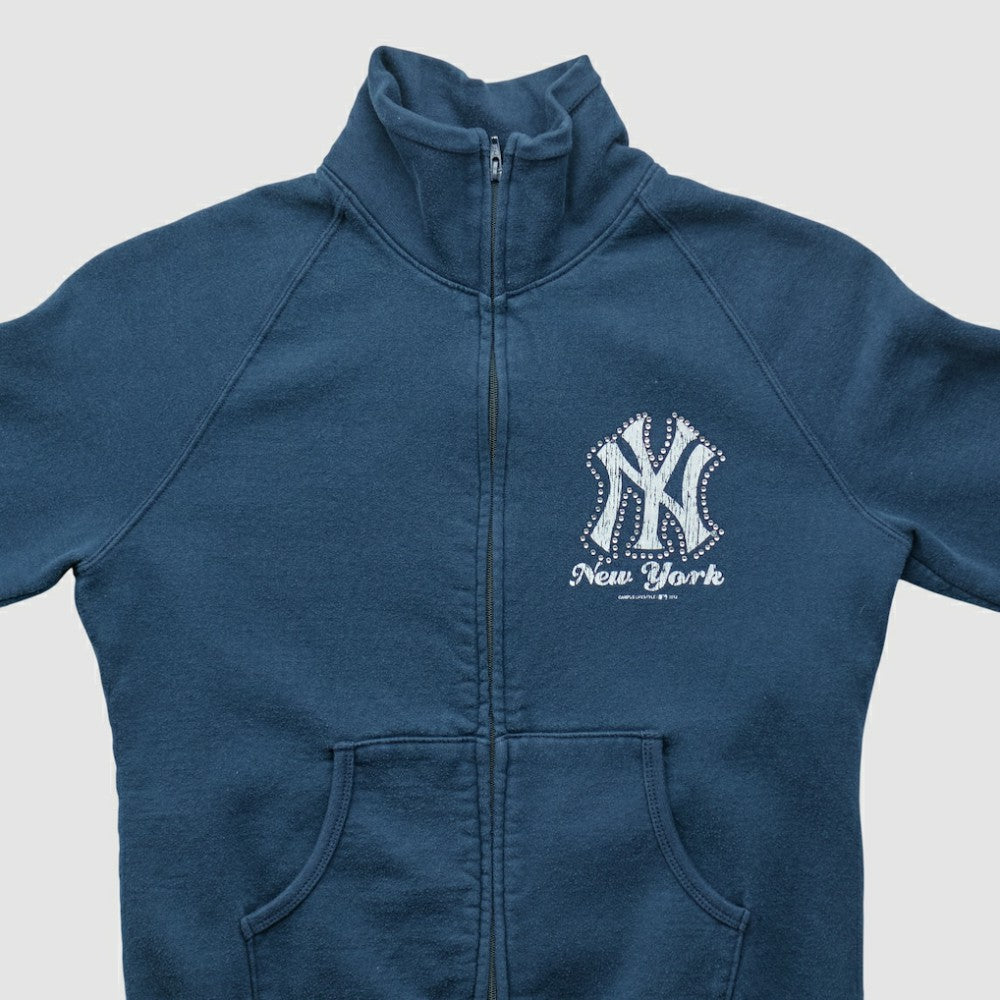 New York Yankees Genuine Merchandise 2010s Full Zip Sweatshirt - Navy - XXS by Fanatics Real Vintage Sweatshirts