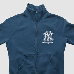 New York Yankees Genuine Merchandise 2010s Full Zip Sweatshirt - Navy - XXS by Fanatics Real Vintage Sweatshirts