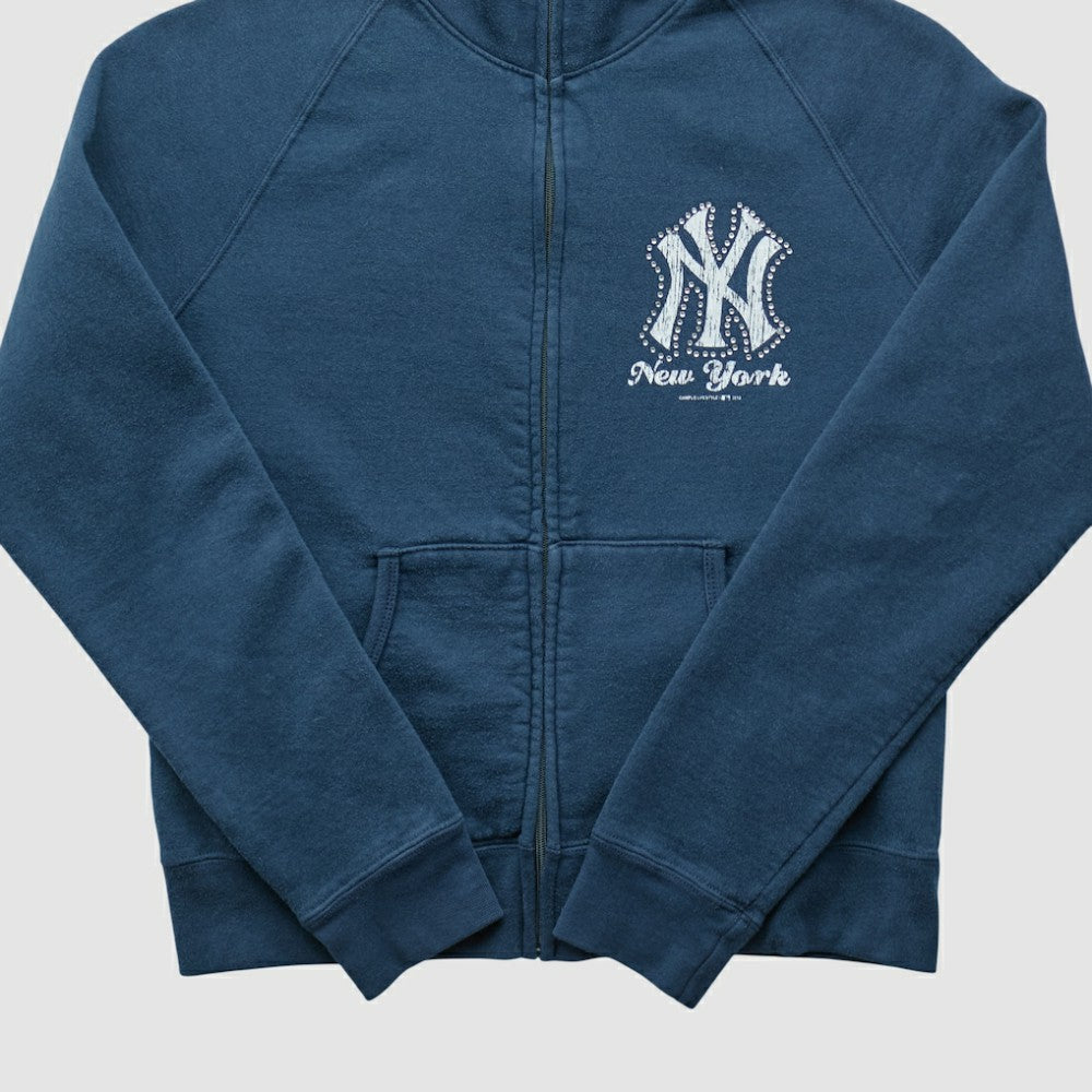 New York Yankees Genuine Merchandise 2010s Full Zip Sweatshirt - Navy - XXS by Fanatics Real Vintage Sweatshirts