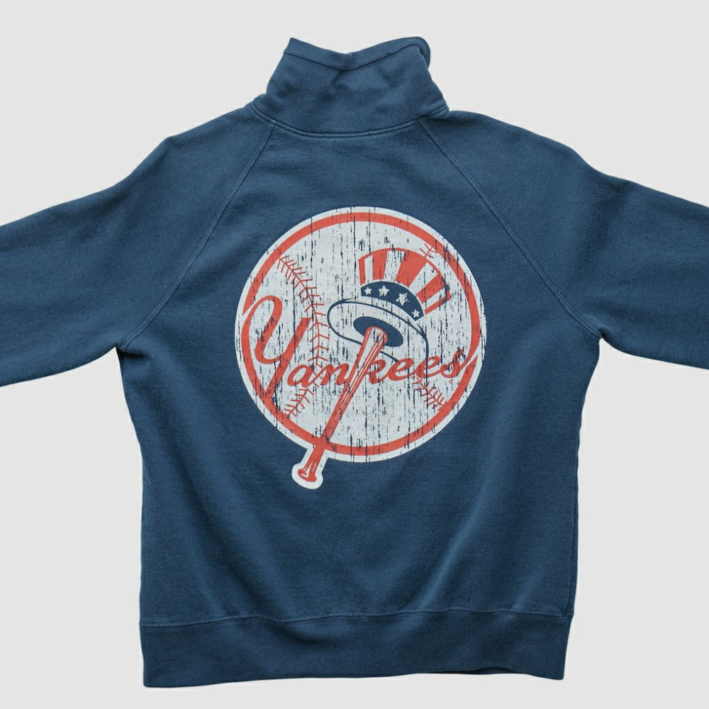 New York Yankees Genuine Merchandise 2010s Full Zip Sweatshirt - Navy - XXS by Fanatics Real Vintage Sweatshirts