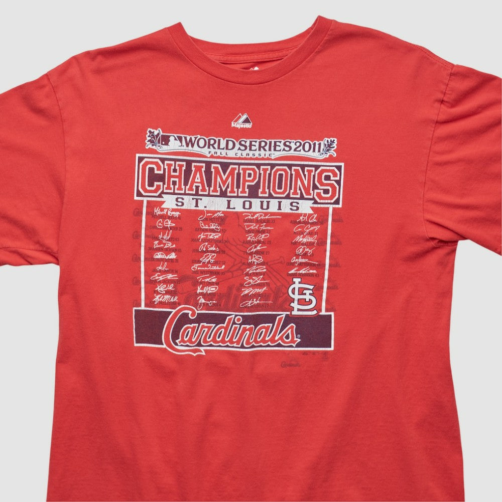 St. Louis Cardinals Majestic 2011 T-shirt - Red - S by Fanatics Real Vintage T-shirts