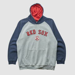 Boston Red Sox Majestic 2000s Hooded Pullover Sweatshirt - Heather Gray - XS by Fanatics Real Vintage Pullover