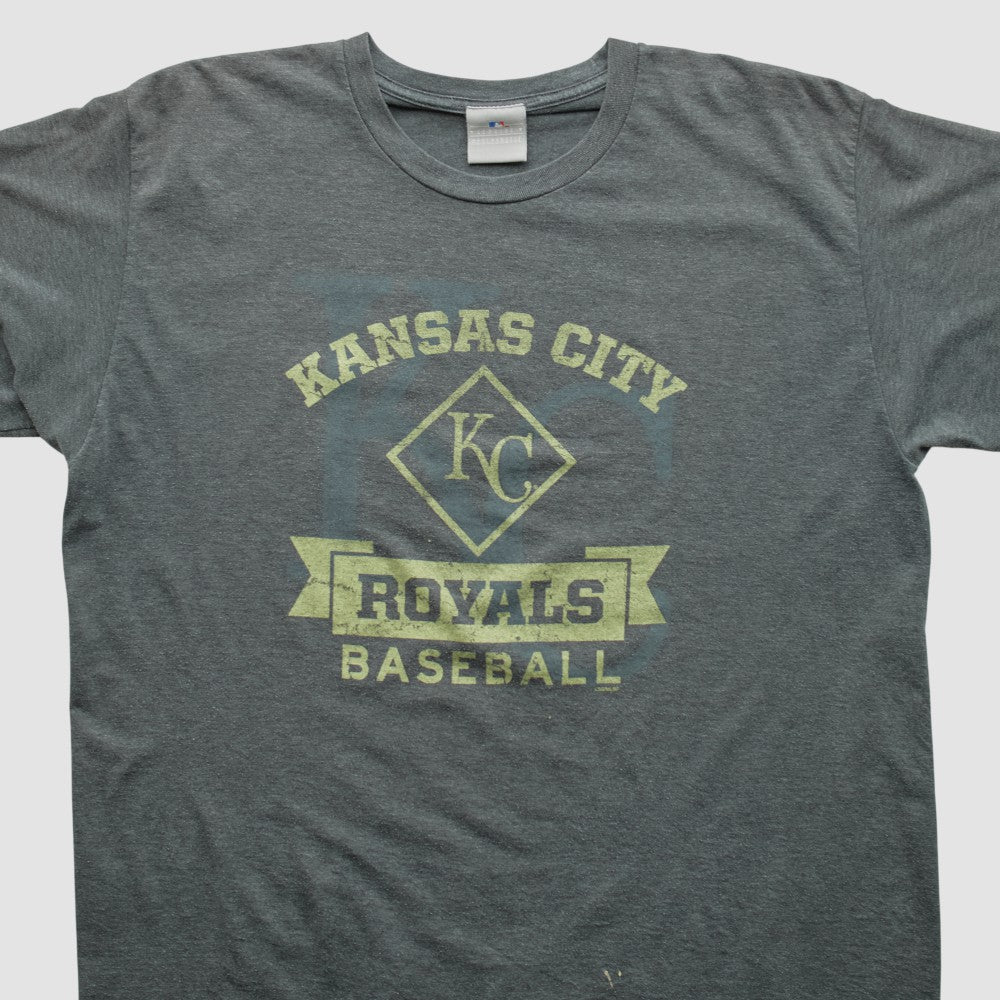 Kansas City Royals Genuine Merchandise 2000s T-shirt - Dark Heather Gray - XL by Fanatics Real Vintage T-shirts