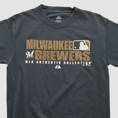 Milwaukee Brewers Majestic 2008 T-shirt - Black - S by Fanatics Real Vintage T-shirts