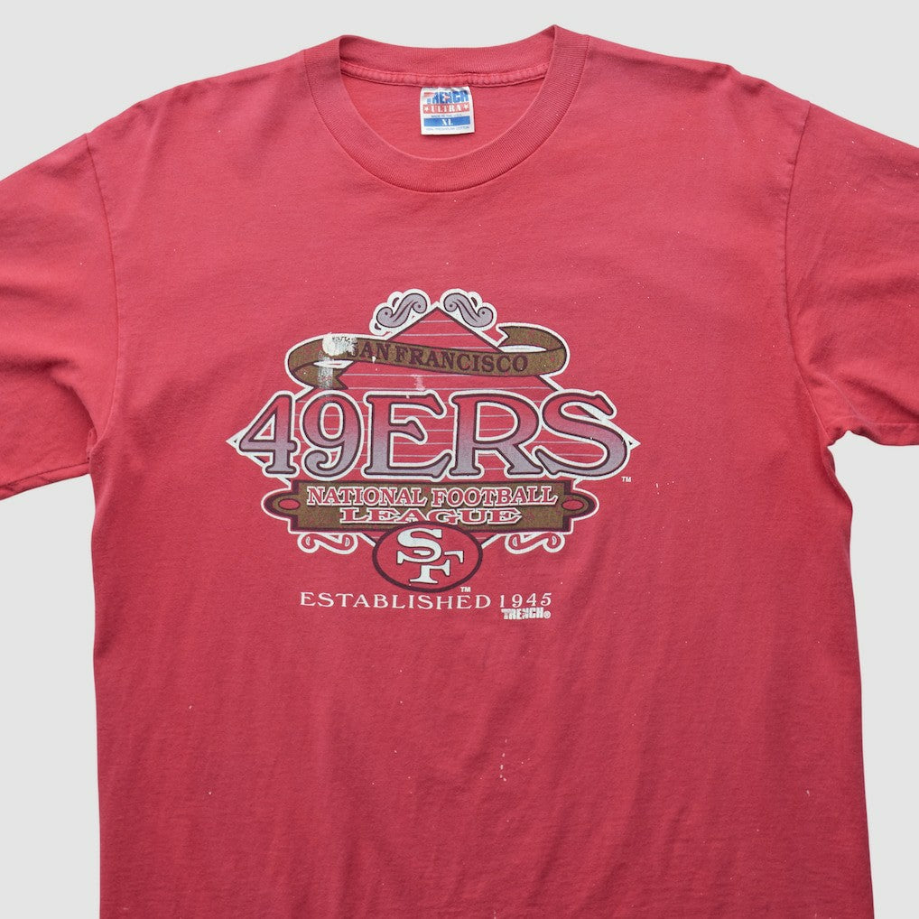 San Francisco 49ers Trench 90s T-shirt Red Vintage