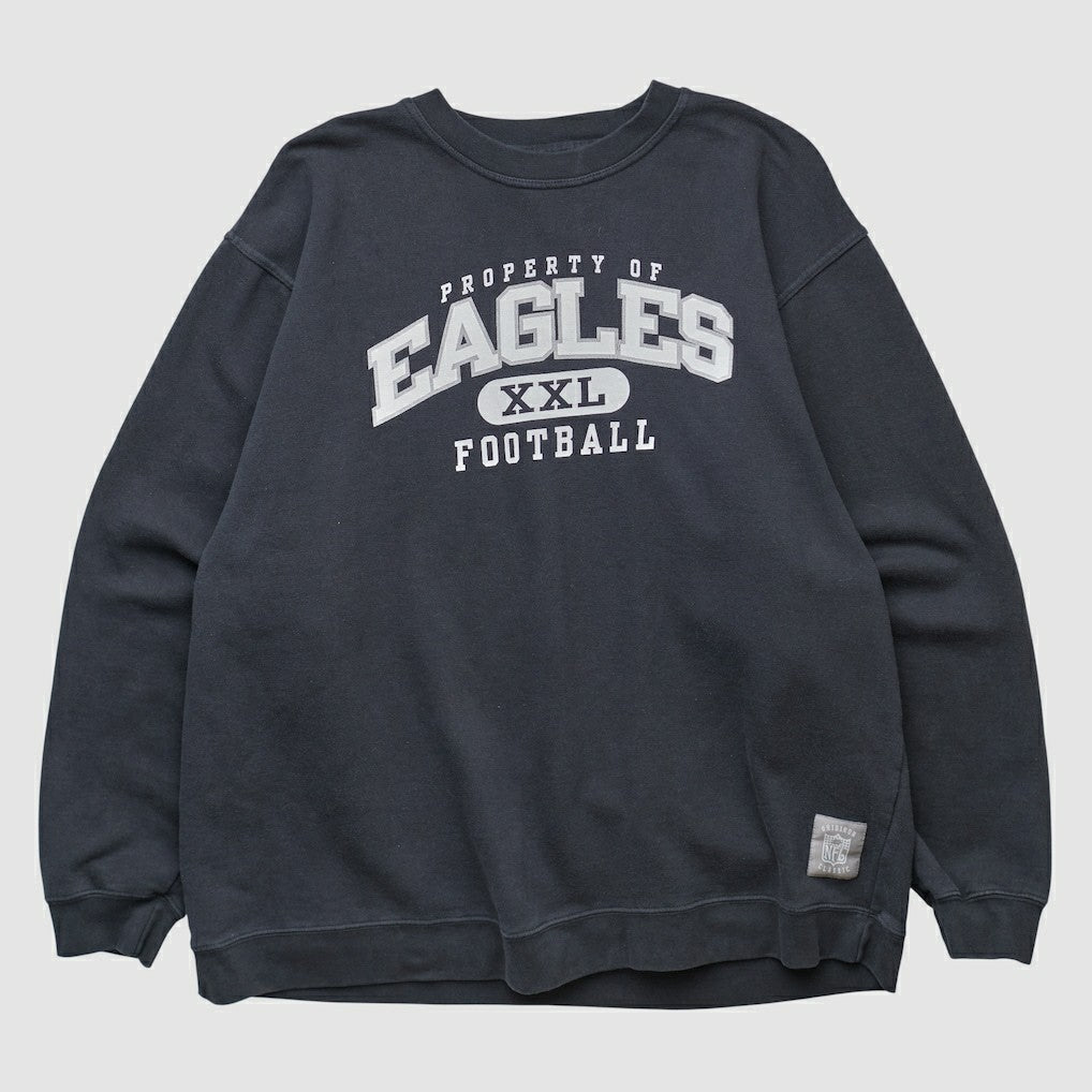 Philadelphia Eagles Reebok 2000s Pullover Sweatshirt Black Vintage