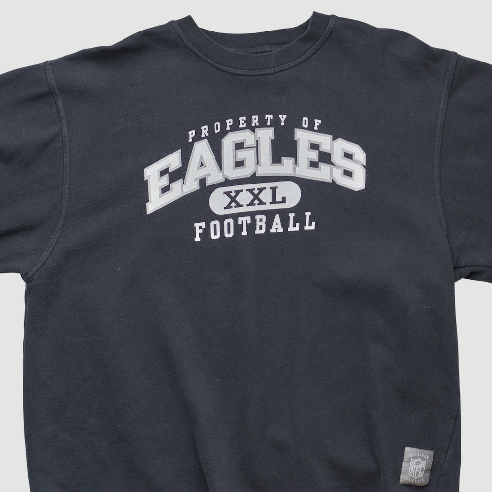 Philadelphia Eagles Reebok 2000s Pullover Sweatshirt Black Vintage