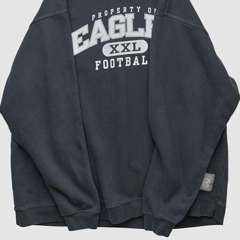 Philadelphia Eagles Reebok 2000s Pullover Sweatshirt Black Vintage