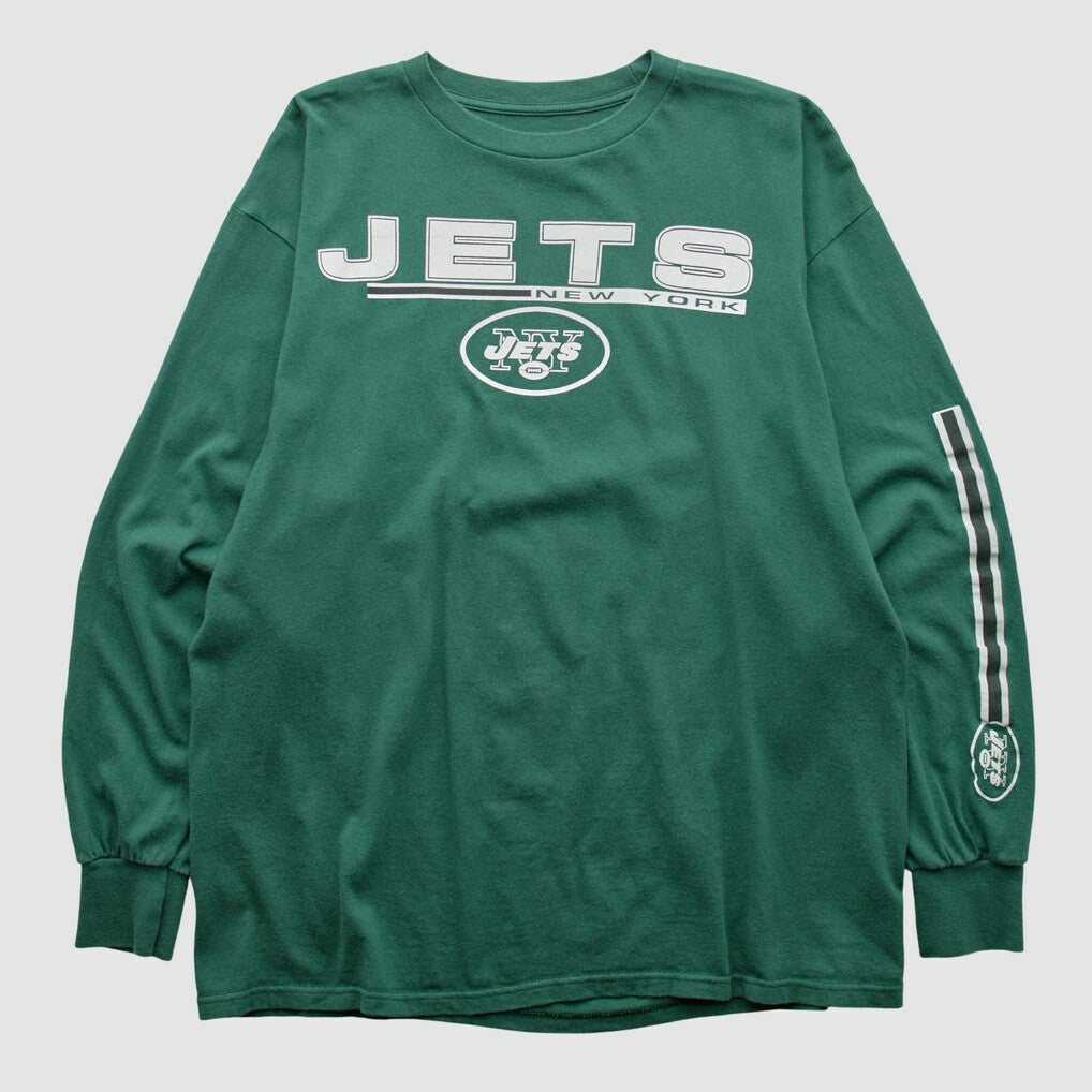 New York Jets Majestic 2010s Long Sleeve T-shirt Green Vintage