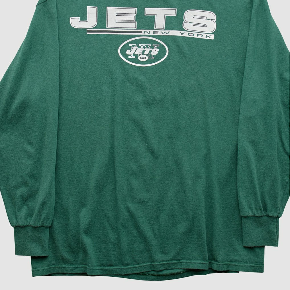 New York Jets Majestic 2010s Long Sleeve T-shirt Green Vintage