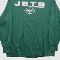 New York Jets Majestic 2010s Long Sleeve T-shirt Green Vintage