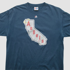 Los Angeles Angels Majestic 2010s T-shirt - Navy - L by Fanatics Real Vintage T-shirts