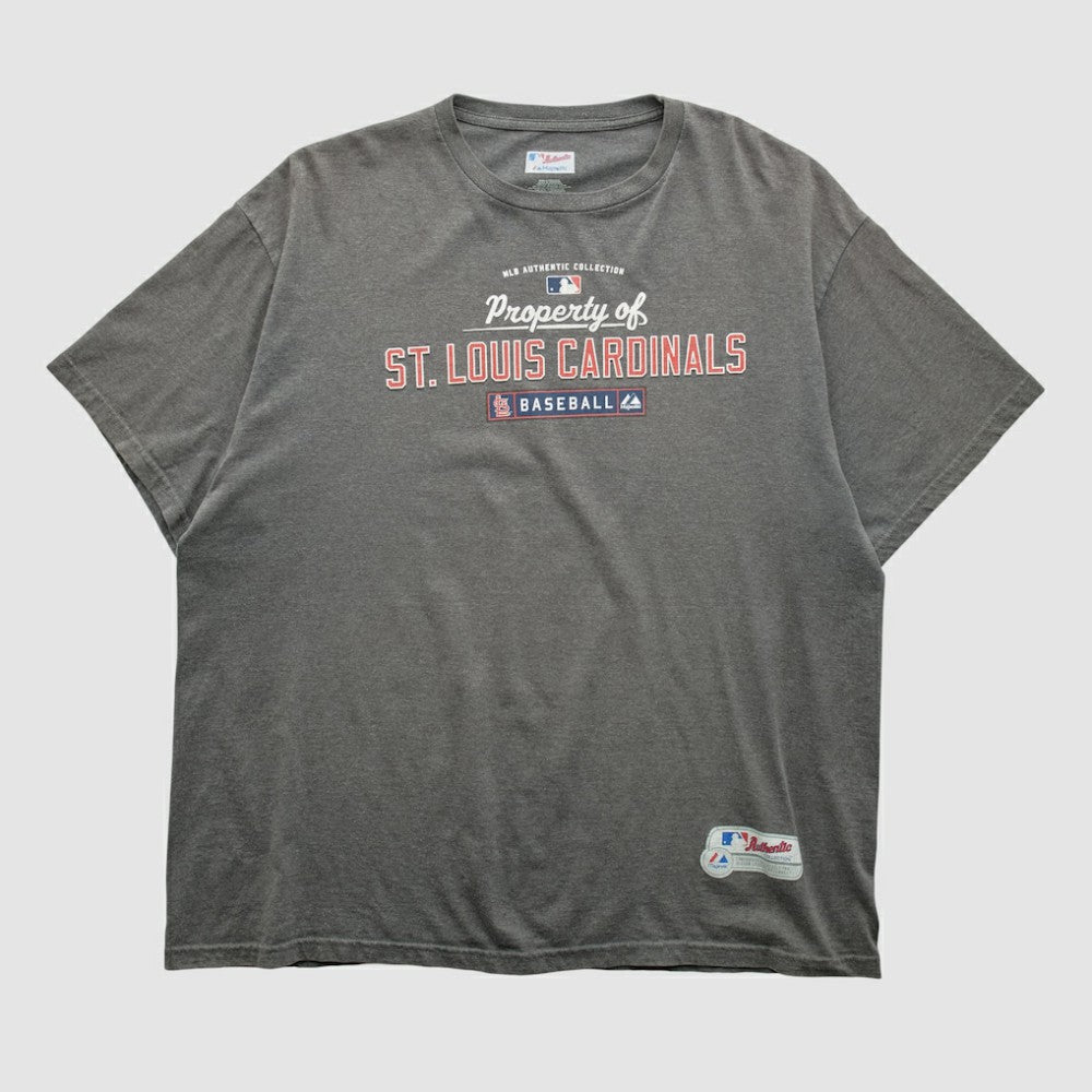 St. Louis Cardinals Majestic 2000s T-shirt - Charcoal - 2XL by Fanatics Real Vintage T-shirts