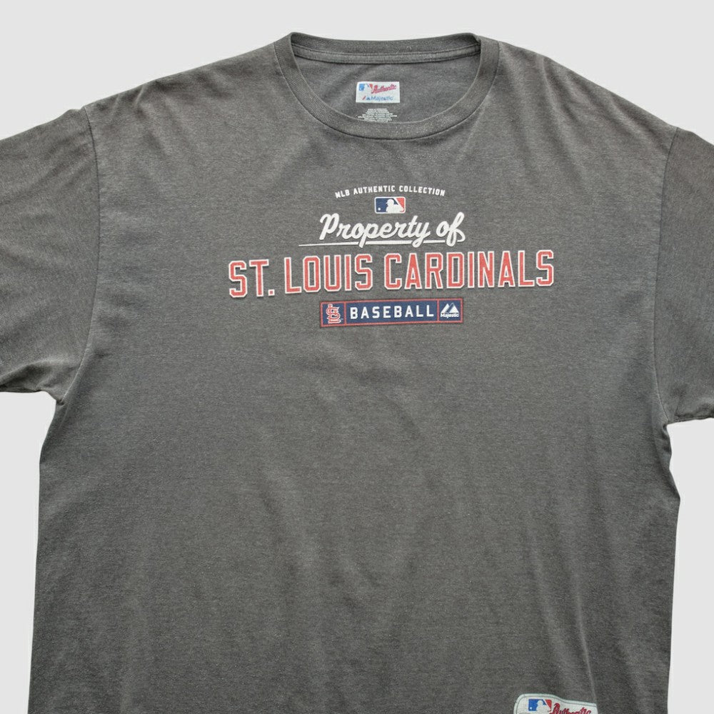 St. Louis Cardinals Majestic 2000s T-shirt - Charcoal - 2XL by Fanatics Real Vintage T-shirts