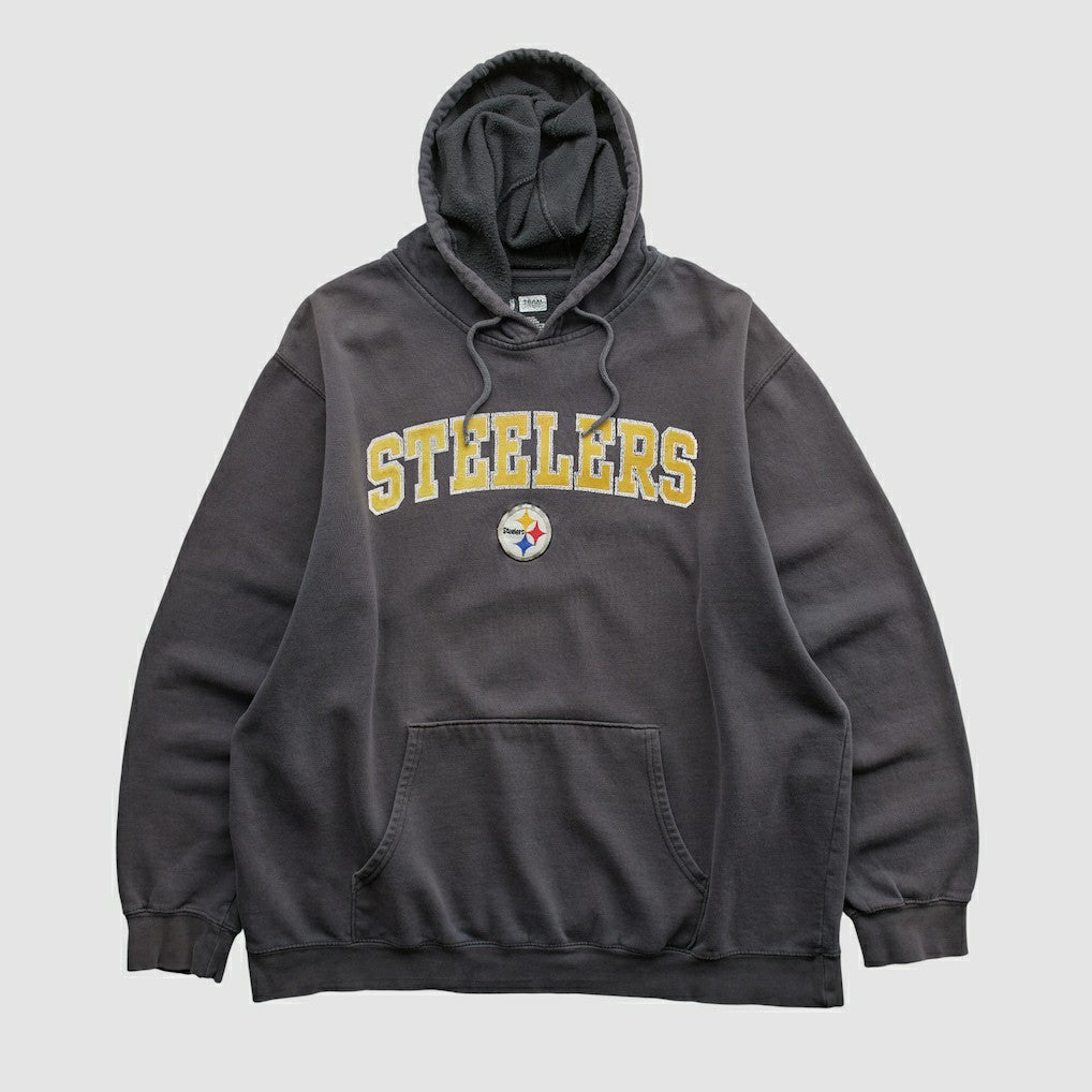Pittsburgh Steelers NFL 2010s Hooded Pullover Sweatshirt Black Vintage