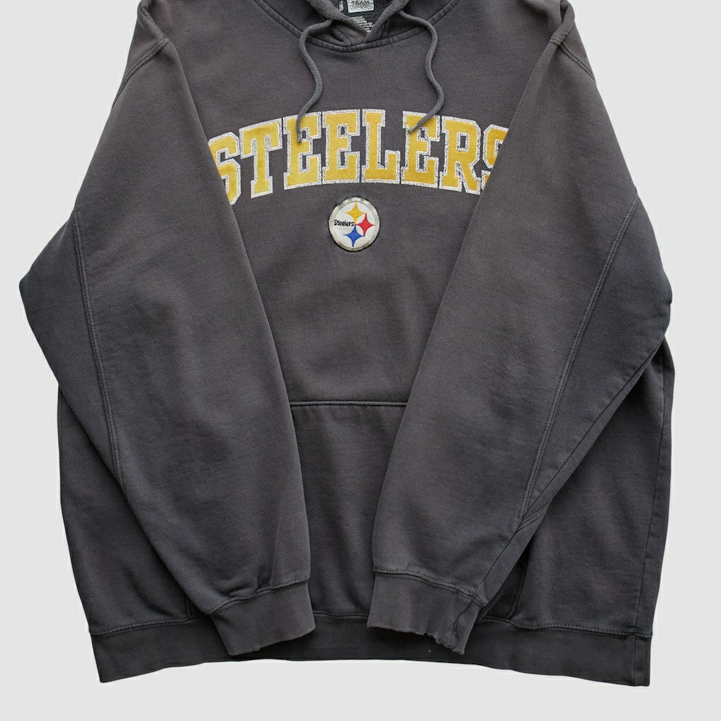 Pittsburgh Steelers NFL 2010s Hooded Pullover Sweatshirt Black Vintage