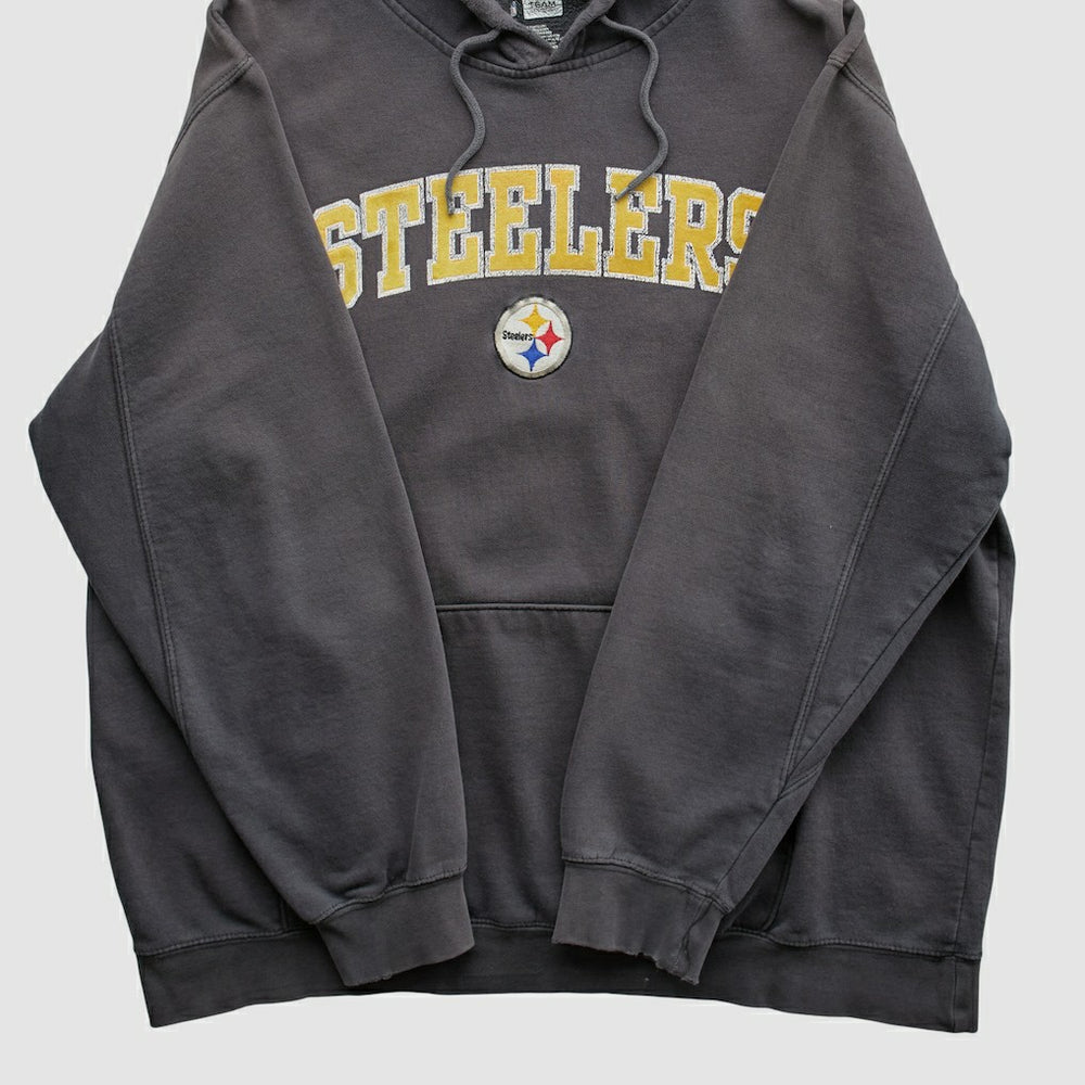 Pittsburgh Steelers NFL 2010s Hooded Pullover Sweatshirt Black Vintage