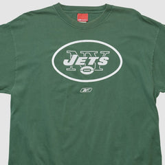 New York Jets Reebok 2000s Long Sleeve T-shirt Green Vintage