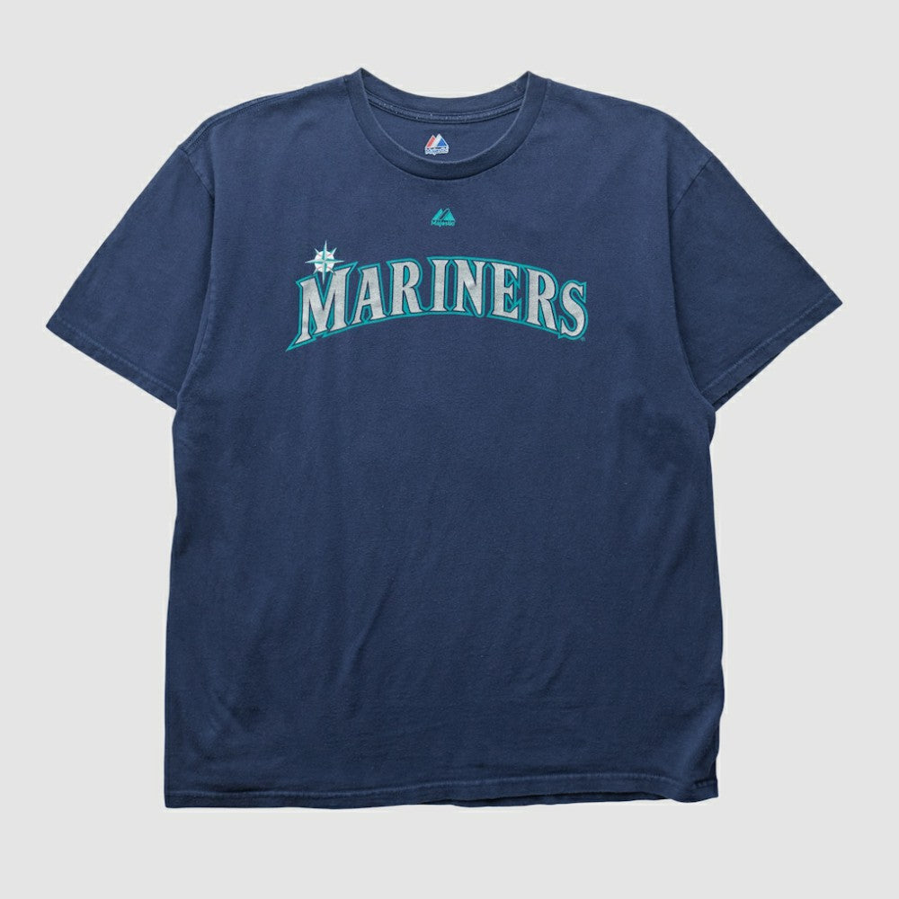 Seattle Mariners Majestic 2000s T-shirt - Navy - XL by Fanatics Real Vintage T-shirts