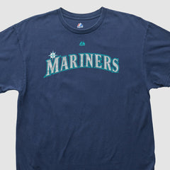 Seattle Mariners Majestic 2000s T-shirt - Navy - XL by Fanatics Real Vintage T-shirts