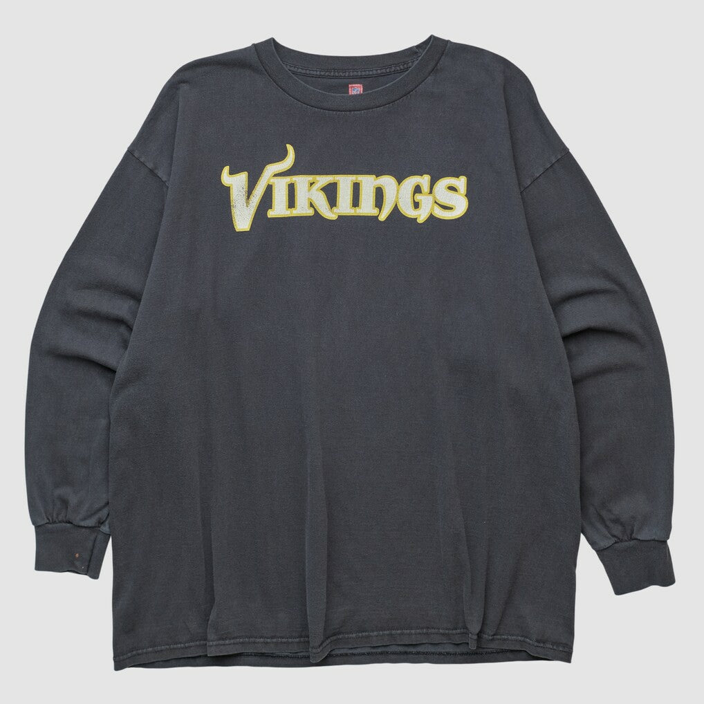 Minnesota Vikings NFL 2000s Long Sleeve T-shirt Black Vintage