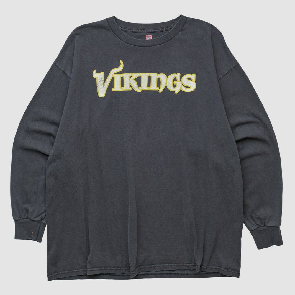 Minnesota Vikings NFL 2000s Long Sleeve T-shirt Black Vintage