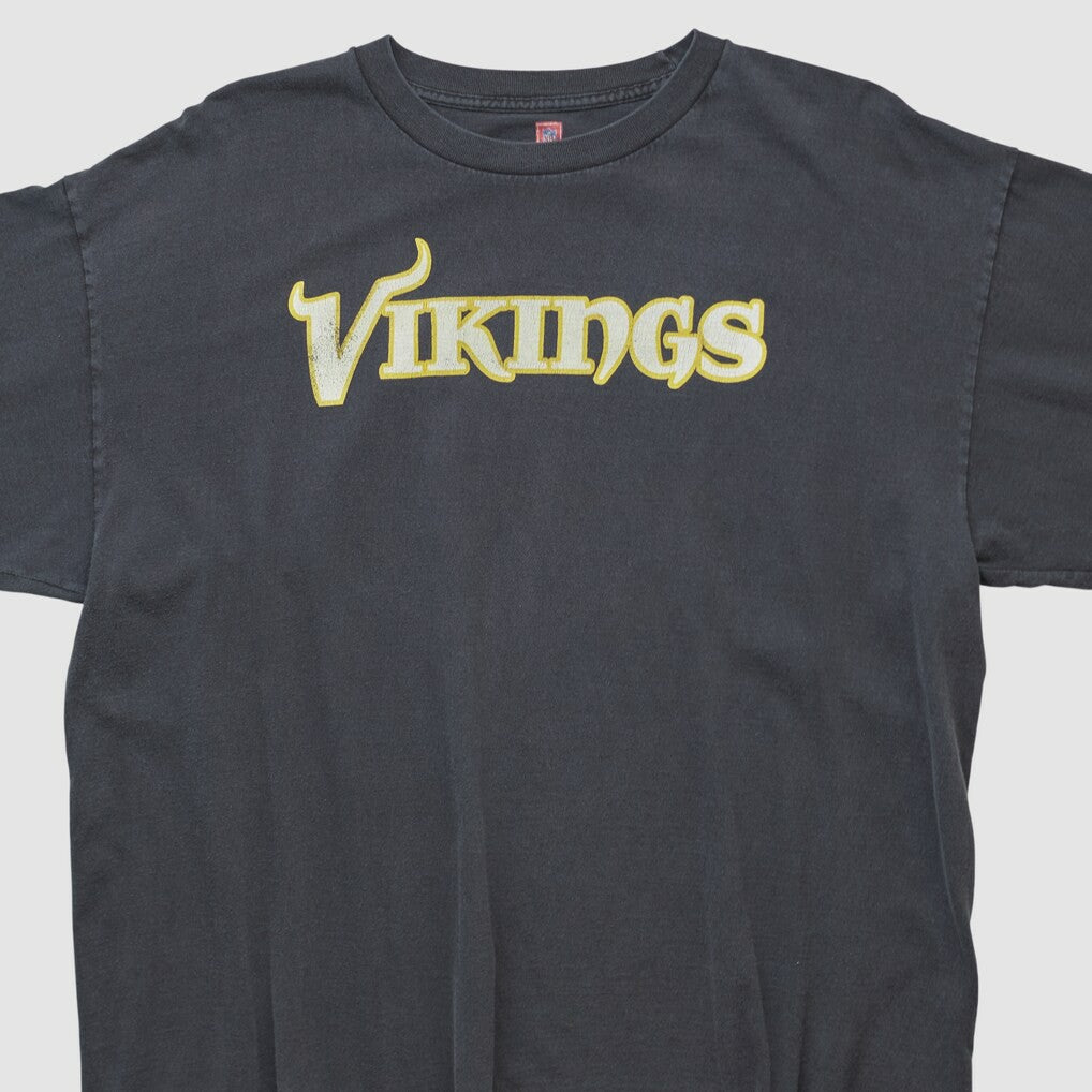 Minnesota Vikings NFL 2000s Long Sleeve T-shirt Black Vintage