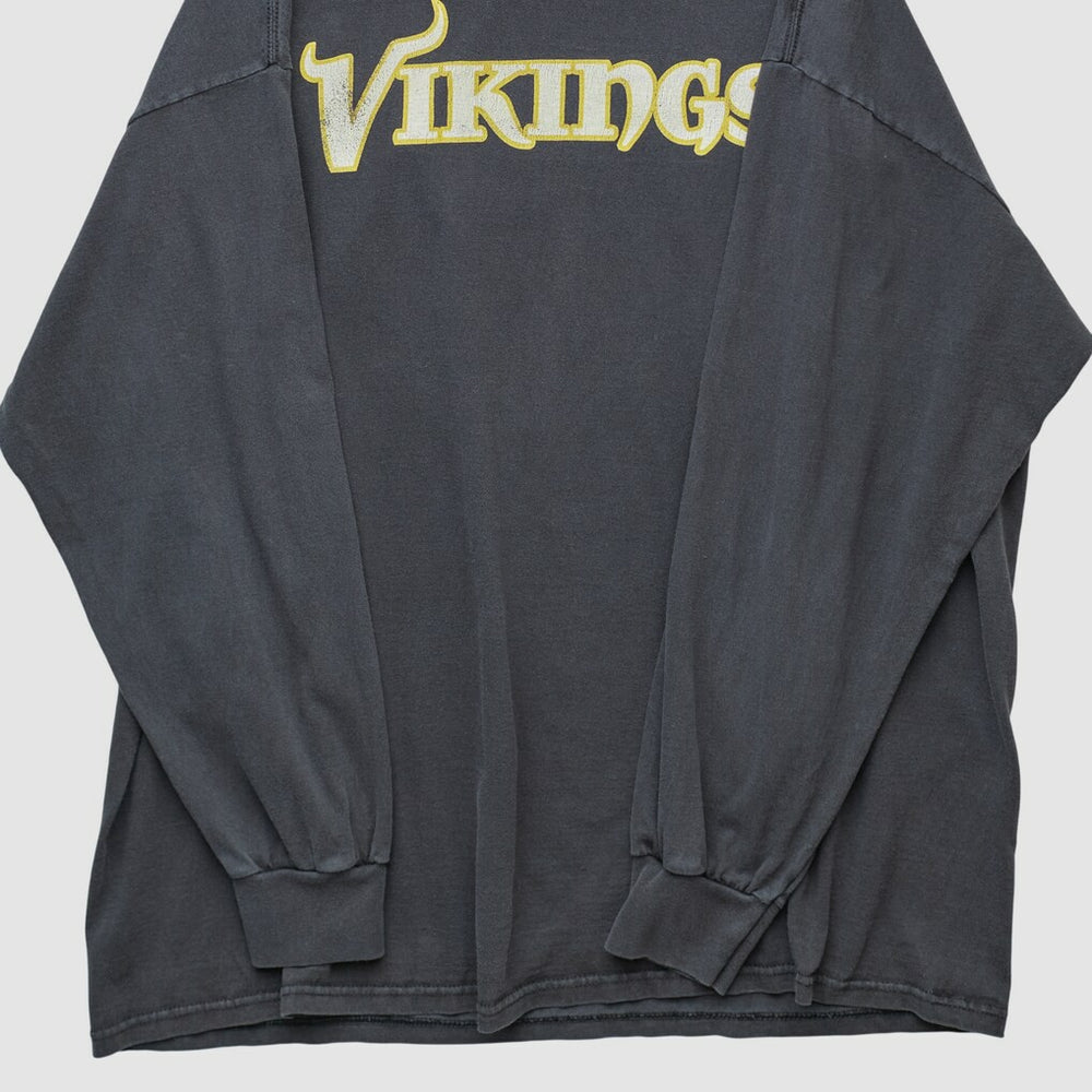 Minnesota Vikings NFL 2000s Long Sleeve T-shirt Black Vintage