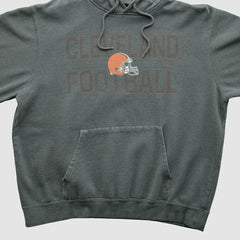 Cleveland Browns Majestic 2010s Hooded Pullover Sweatshirt Gray Vintage