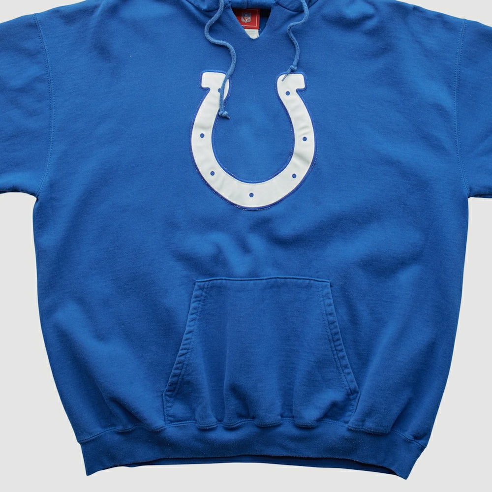 Indianapolis Colts NFL 2000s Hooded Pullover Sweatshirt Blue Vintage
