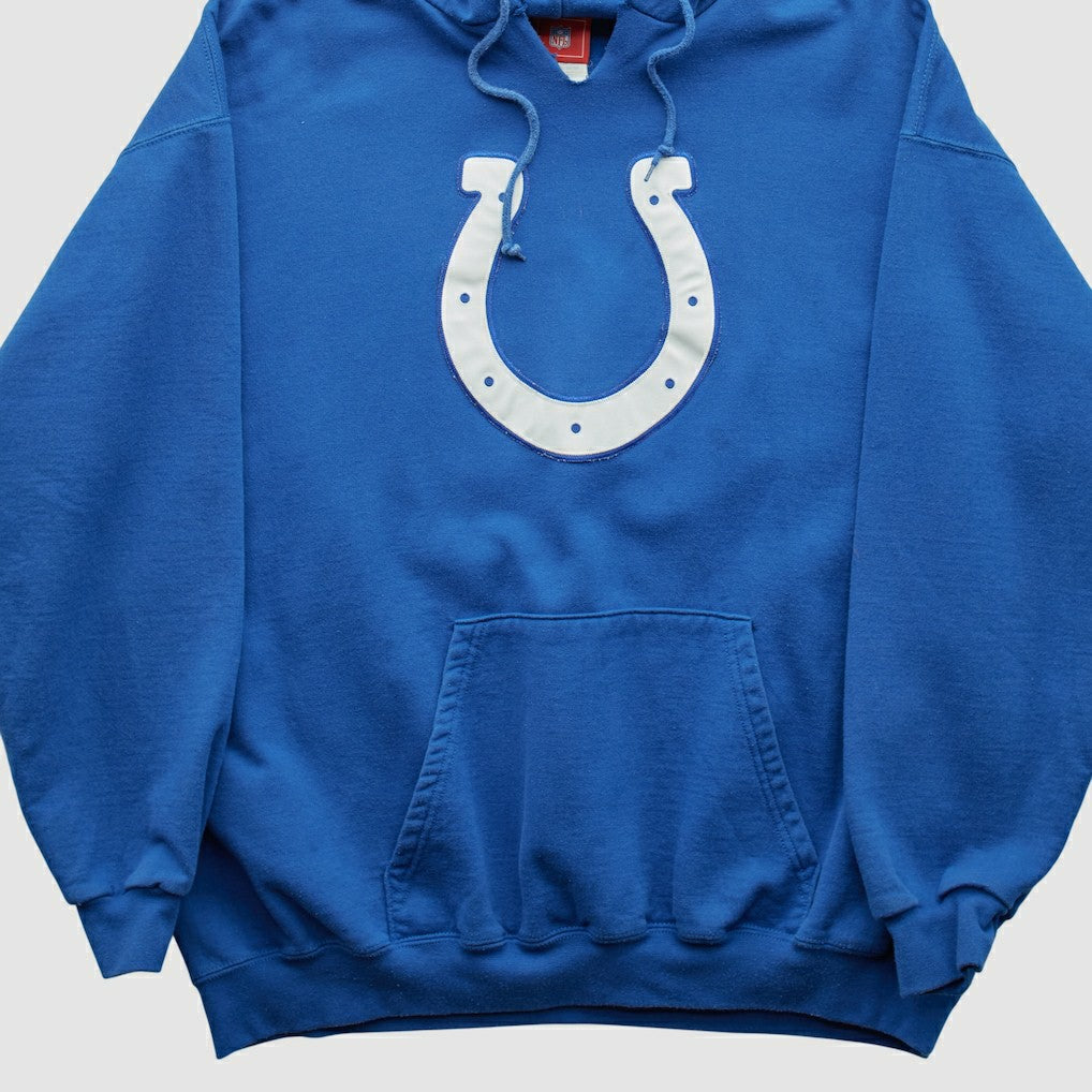 Indianapolis Colts NFL 2000s Hooded Pullover Sweatshirt Blue Vintage