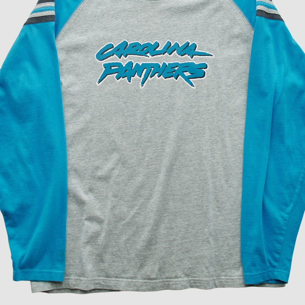 Carolina Panthers Reebok 2000s Long Sleeve T-shirt Heather Gray Vintage
