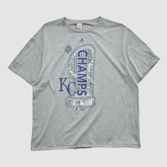 Kansas City Royals Majestic 2015 T-shirt - Heather Gray - L by Fanatics Real Vintage T-shirts
