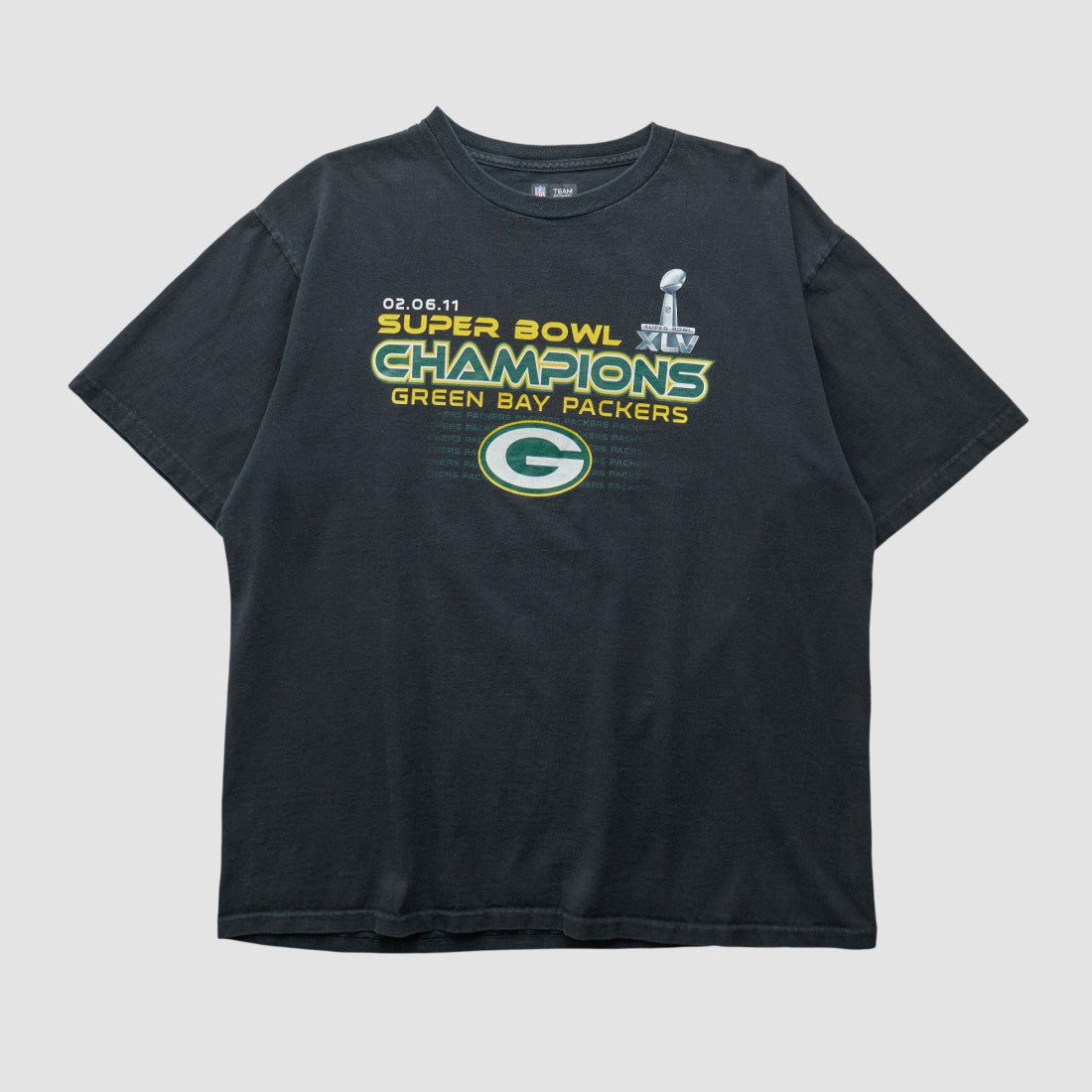 Green Bay Packers NFL 2011 T-shirt Black Vintage