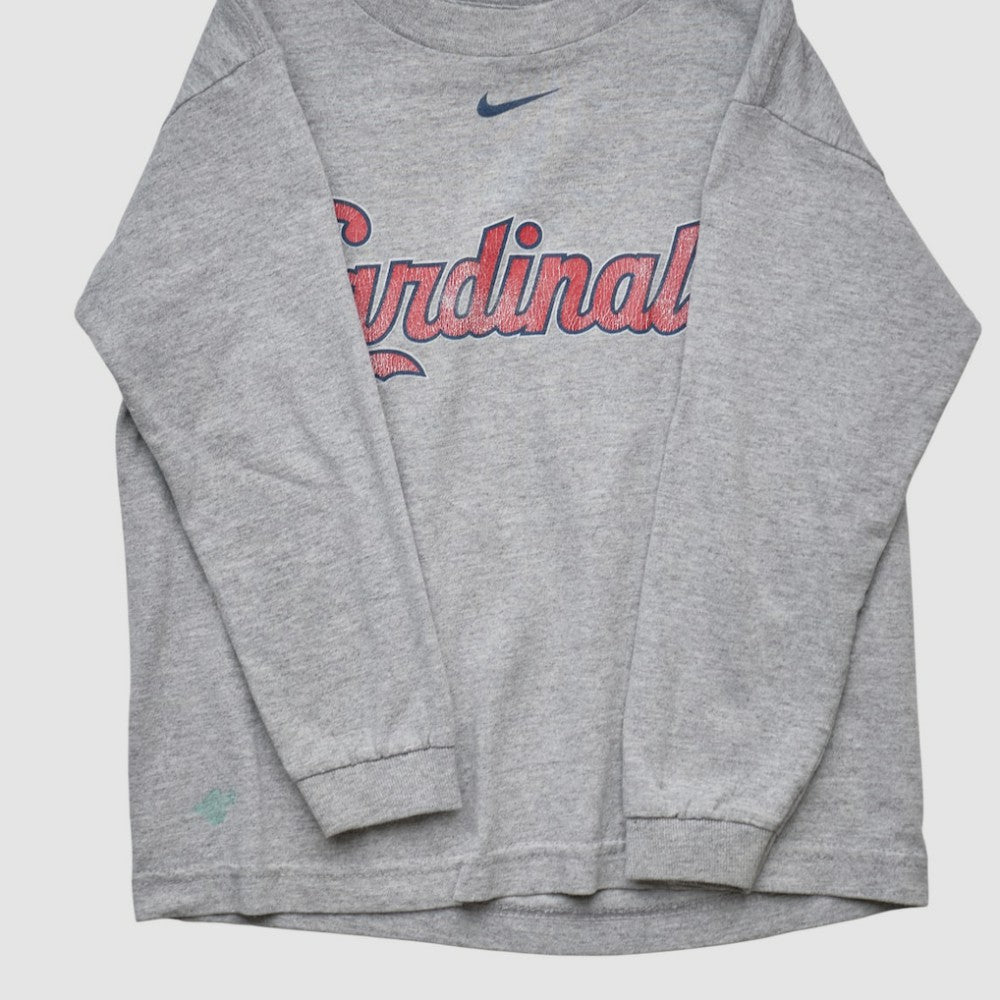 St. Louis Cardinals Nike 2001 Pullover Sweatshirt - Heather Gray - Yth S by Fanatics Real Vintage Pullover