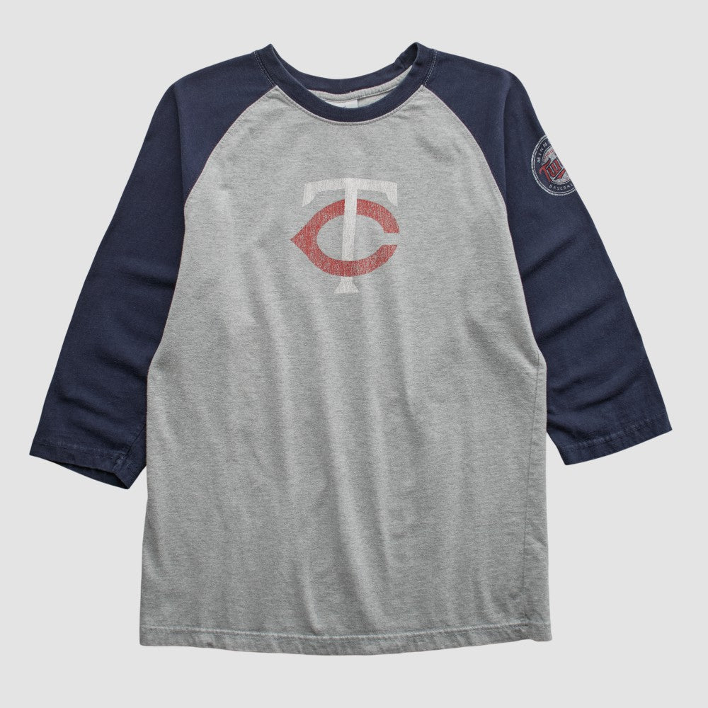 Minnesota Twins Majestic 2000s T-shirt - Heather Gray - S by Fanatics Real Vintage T-shirts