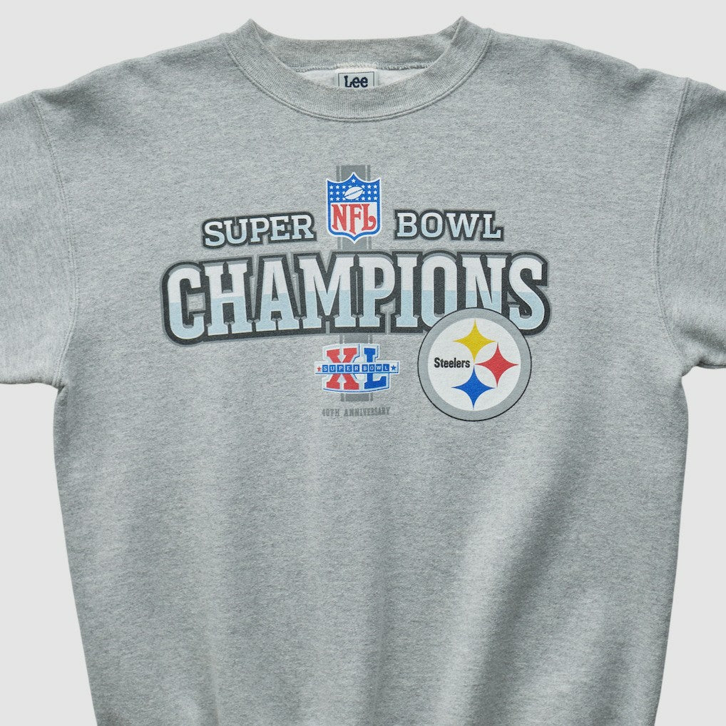 Pittsburgh Steelers Lee Apparel 2006 Pullover Sweatshirt Heather Gray Vintage