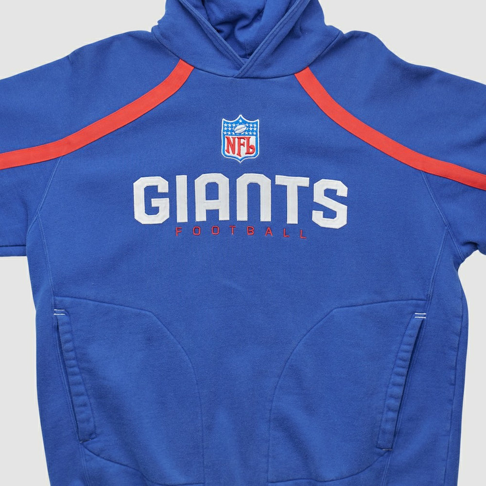 New York Giants Reebok 2000s Hooded Pullover Sweatshirt Blue Vintage