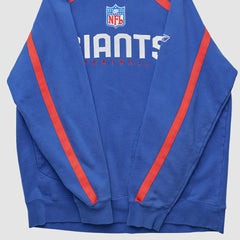 New York Giants Reebok 2000s Hooded Pullover Sweatshirt Blue Vintage