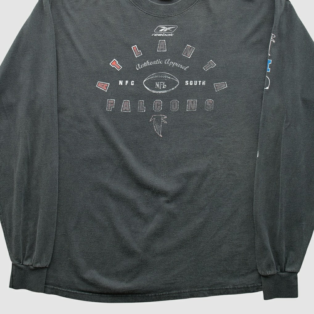 Atlanta Falcons Reebok 2000s Long Sleeve T-shirt Charcoal Vintage