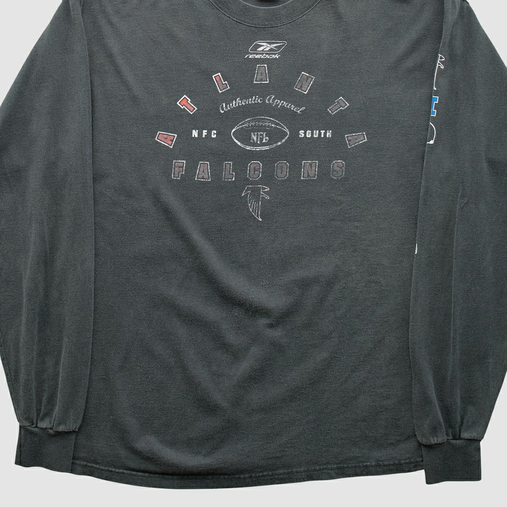 Atlanta Falcons Reebok 2000s Long Sleeve T-shirt Charcoal Vintage