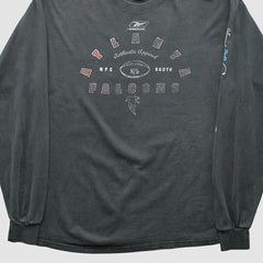 Atlanta Falcons Reebok 2000s Long Sleeve T-shirt Charcoal Vintage