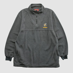 Minnesota Vikings NFL 2000s 1/4 Zip Sweatshirt Dark Heather Gray Vintage