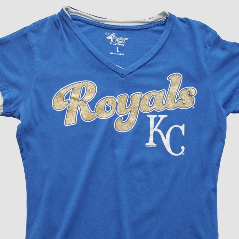 Kansas City Royals Carl Banks 2010s T-shirt - Blue - M by Fanatics Real Vintage T-shirts