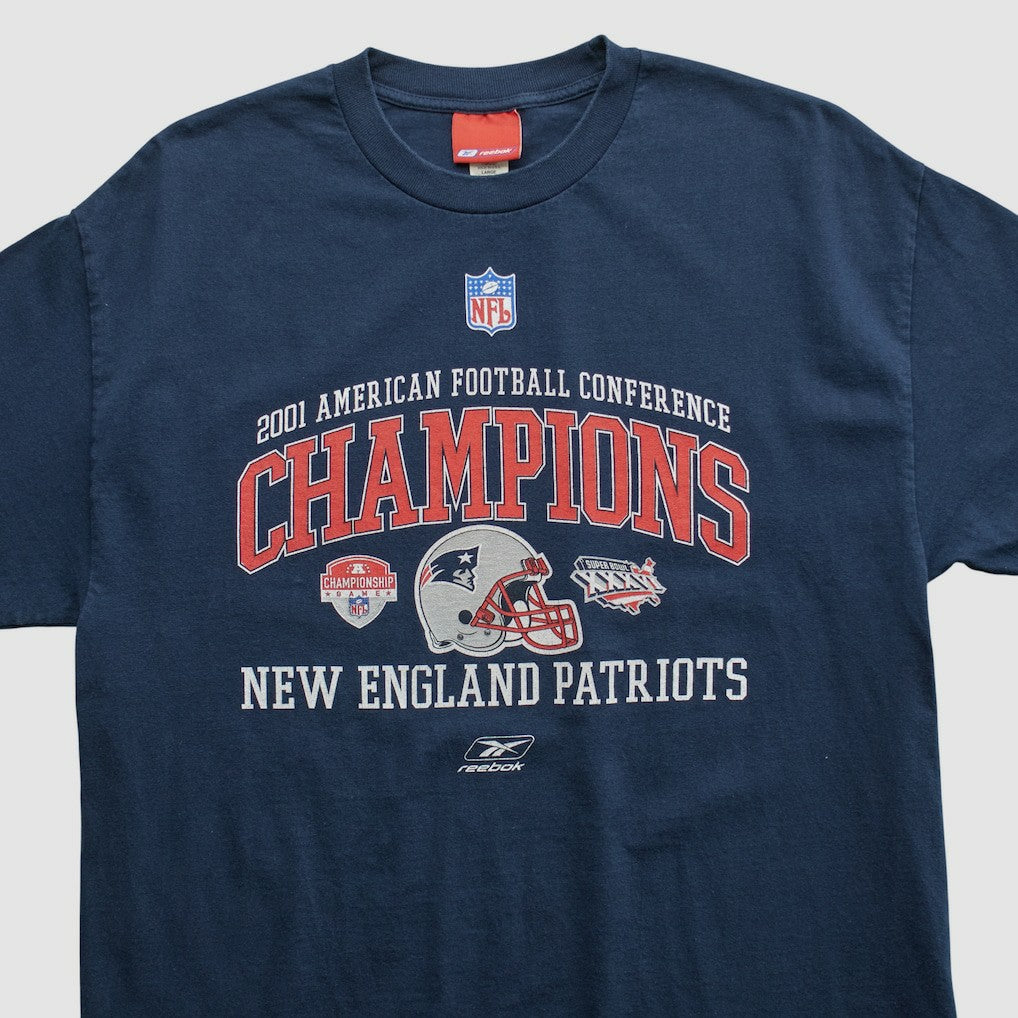 New England Patriots Reebok 2001 T-shirt Navy Vintage