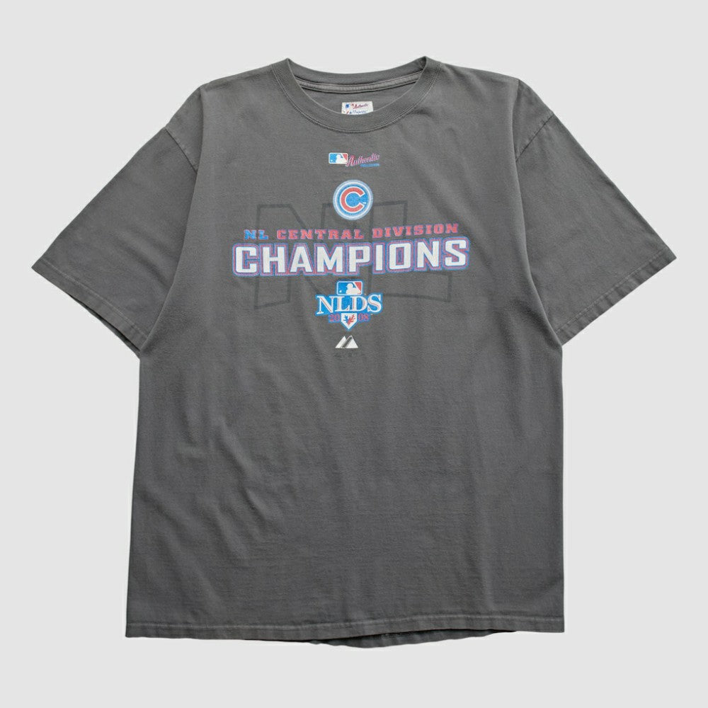 Chicago Cubs Majestic 2008 T-shirt - Gray - M by Fanatics Real Vintage T-shirts