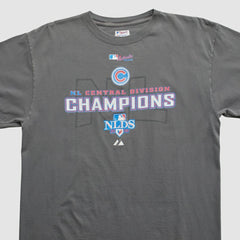 Chicago Cubs Majestic 2008 T-shirt - Gray - M by Fanatics Real Vintage T-shirts