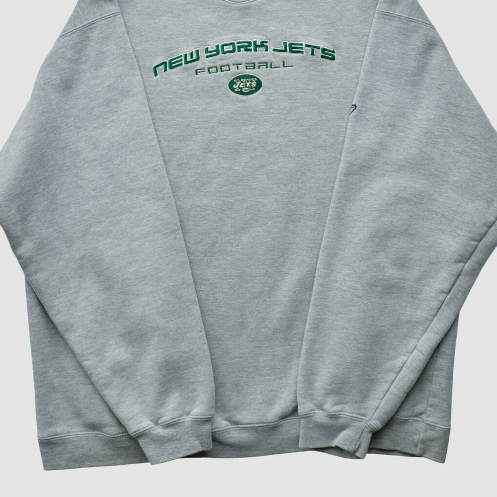 New York Jets Reebok 2000s Pullover Sweatshirt Heather Gray Vintage