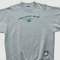 New York Jets Reebok 2000s Pullover Sweatshirt Heather Gray Vintage