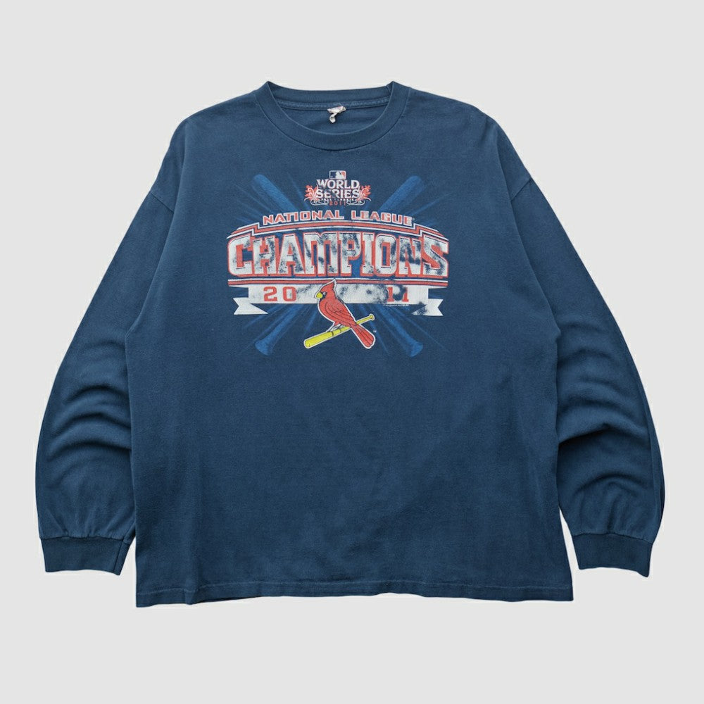St. Louis Cardinals Alstyle 2011 Long Sleeve T-shirt - Navy - L by Fanatics Real Vintage T-shirts